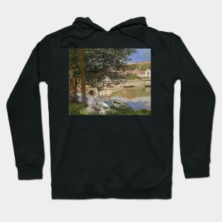 On the Bank of the Seine, Bennecourt by Claude Monet Hoodie